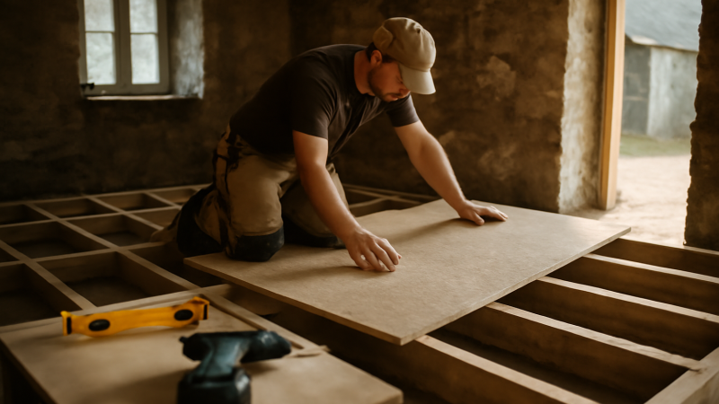 Plancher en aggloméré : guide terrain complet