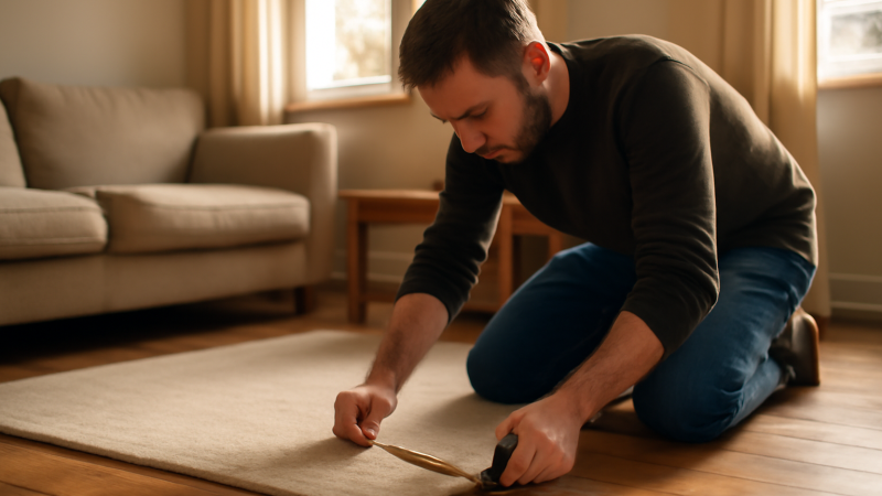 Tapis dans salon : placement simple et pro