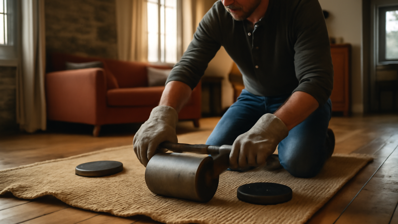 Comment aplatir un tapis gondolé (méthode simple)