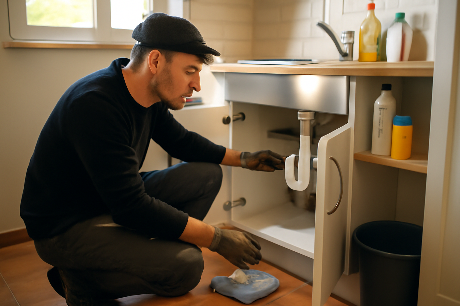 comment deboucher l evier : siphon sous évier et outils de débouchage
