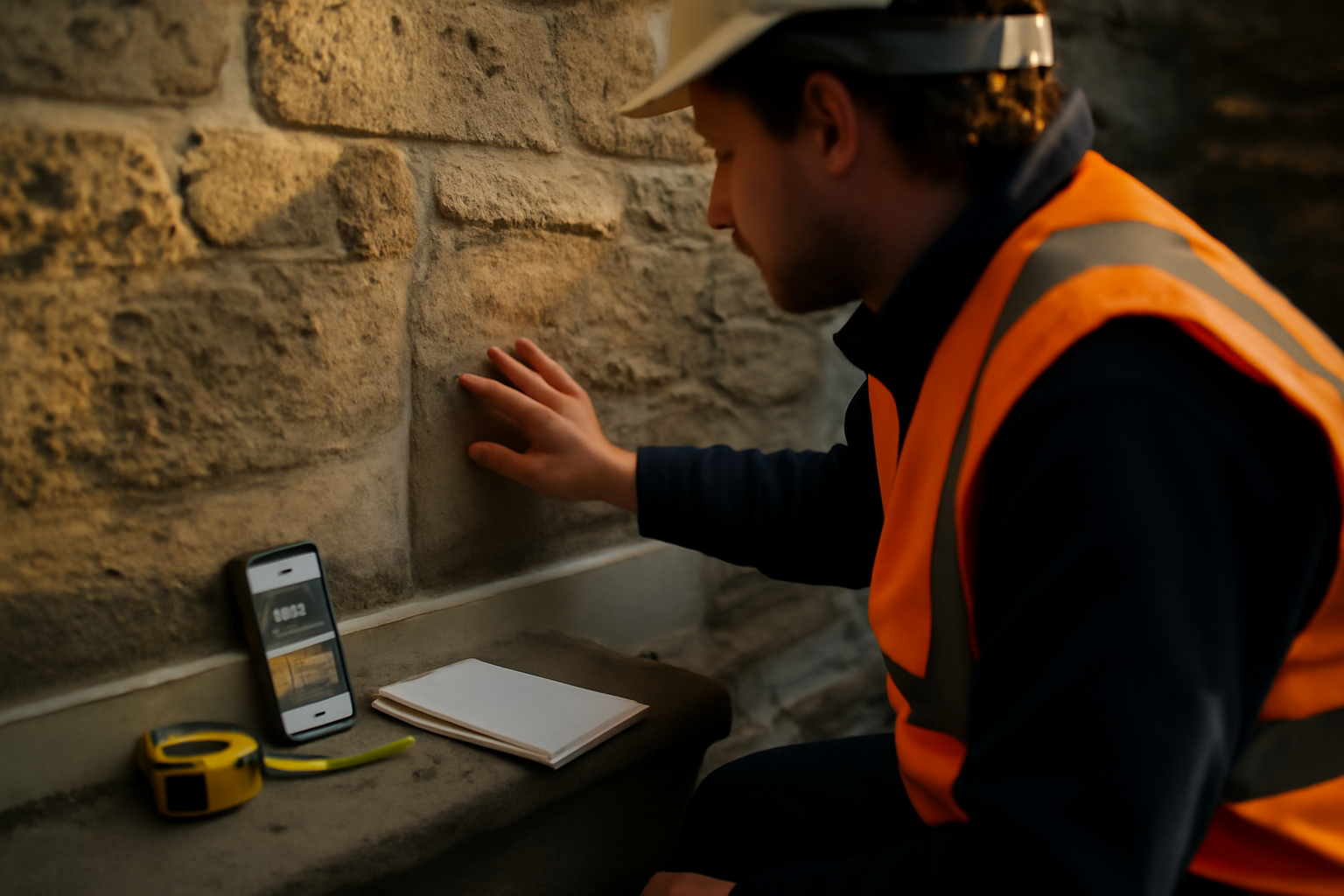 Maison bretonne avec traces d’humidité sur un mur avant demande de devis travaux habitatpresto