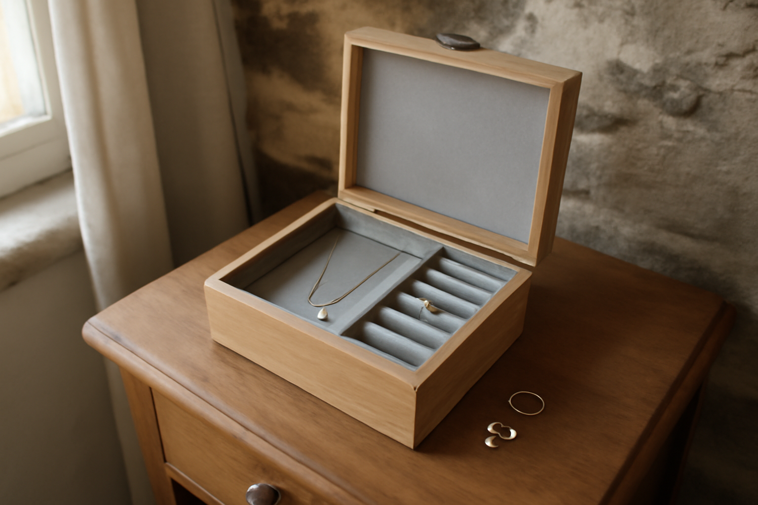 Boite à bijoux bois : coffret élégant & pratique