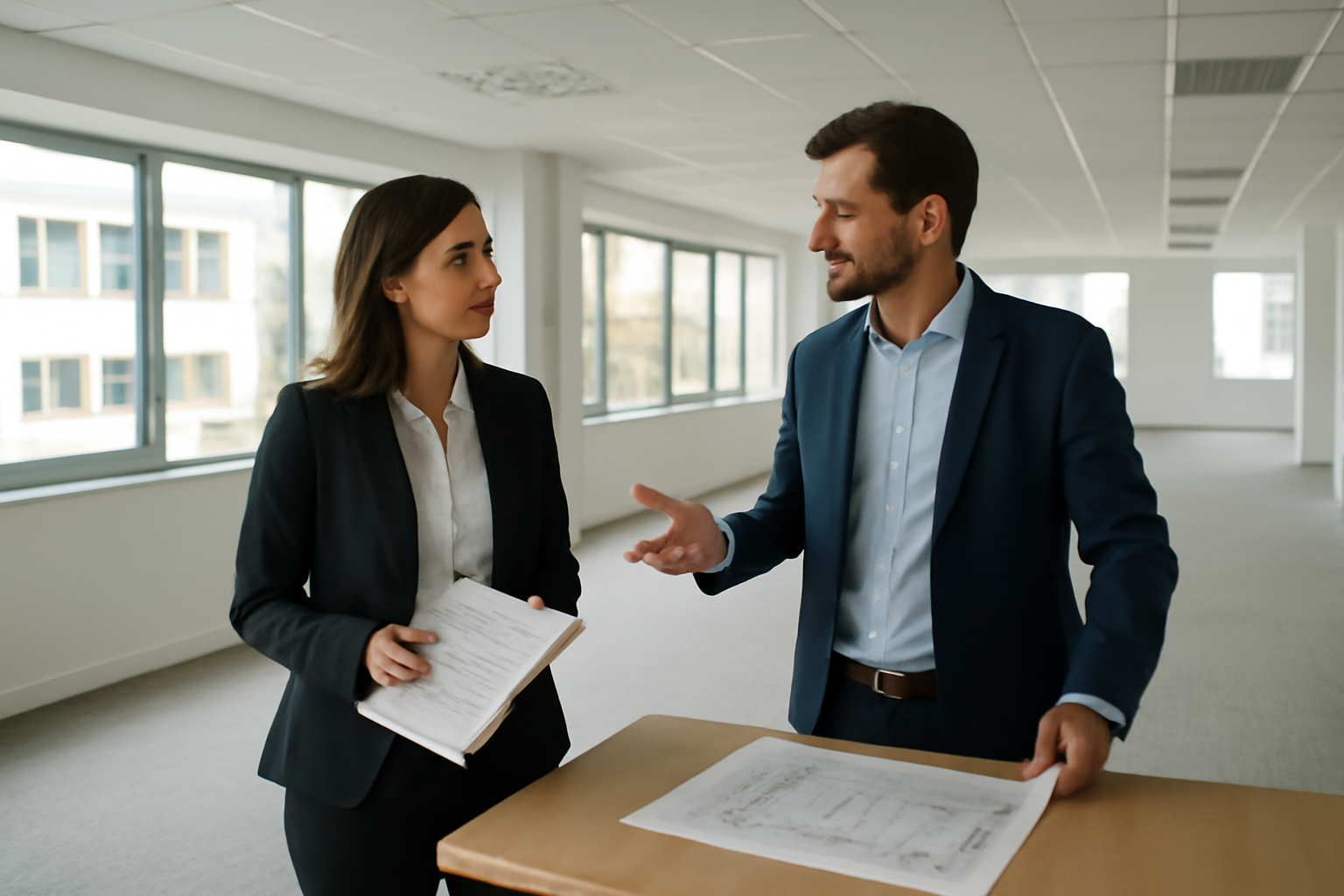 Location bureau : visite d’un plateau de bureaux lumineux avec check-list et état des lieux