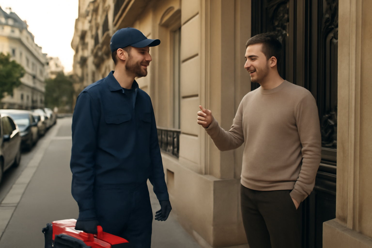 Serrurier paris 17 en intervention de dépannage à Paris 17 (75017) devant une porte d’entrée