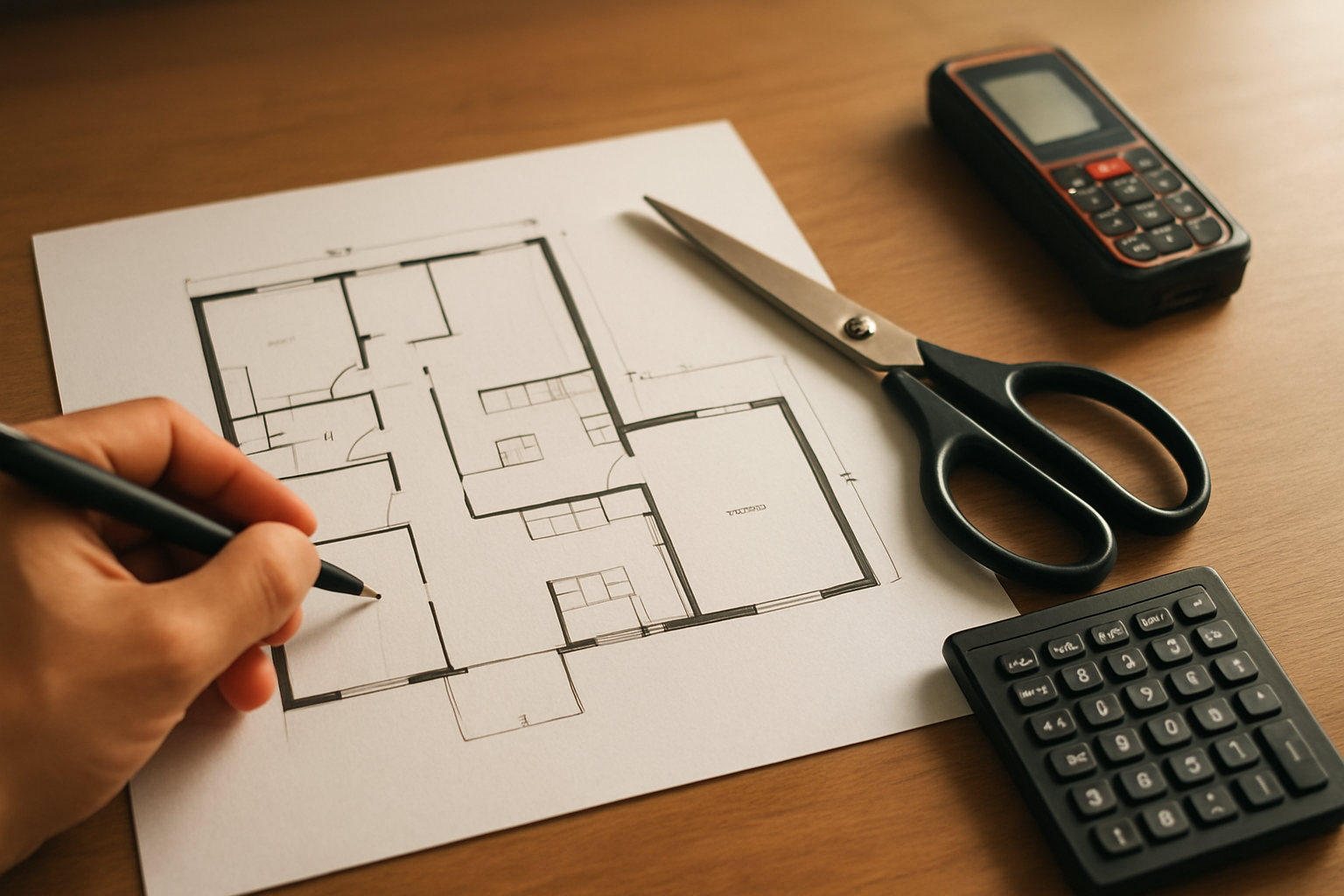 Découpage d’une forme complexe en rectangles pour calculer des m²