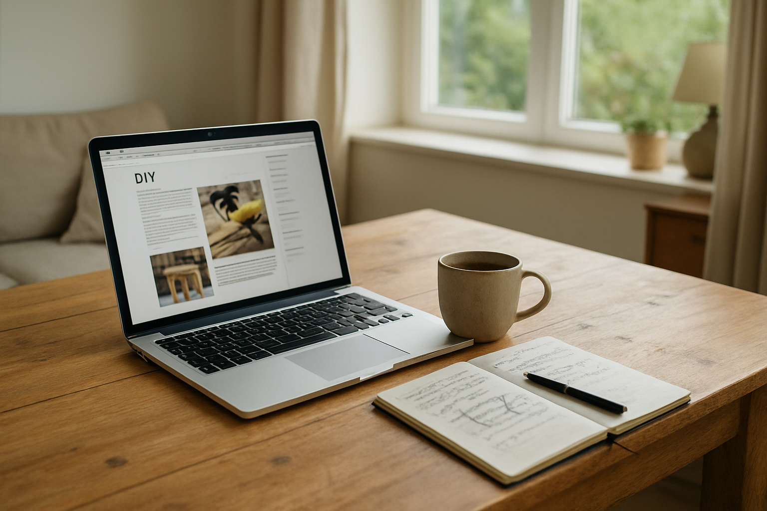 Recherche sur ordinateur : page Do It Yvette avec catégories DIY maison et travaux